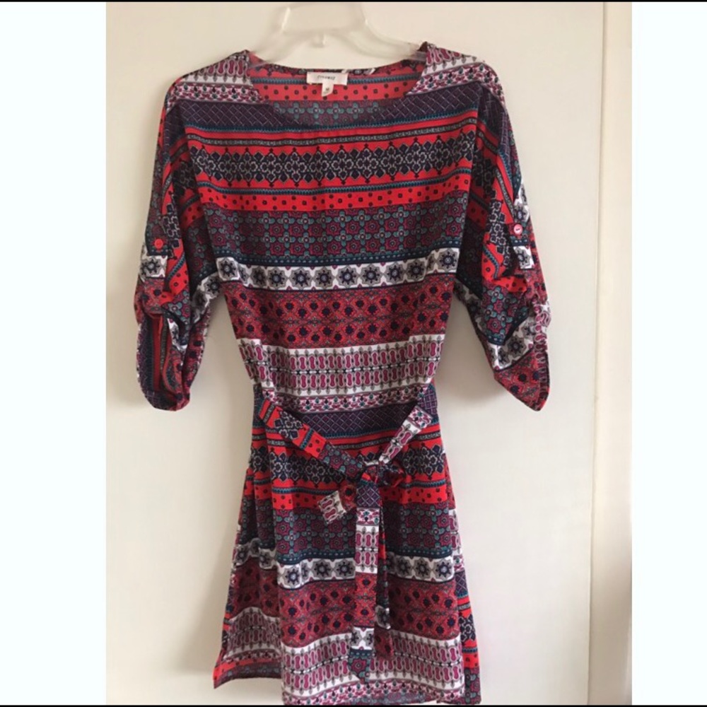 Red multicolored dress