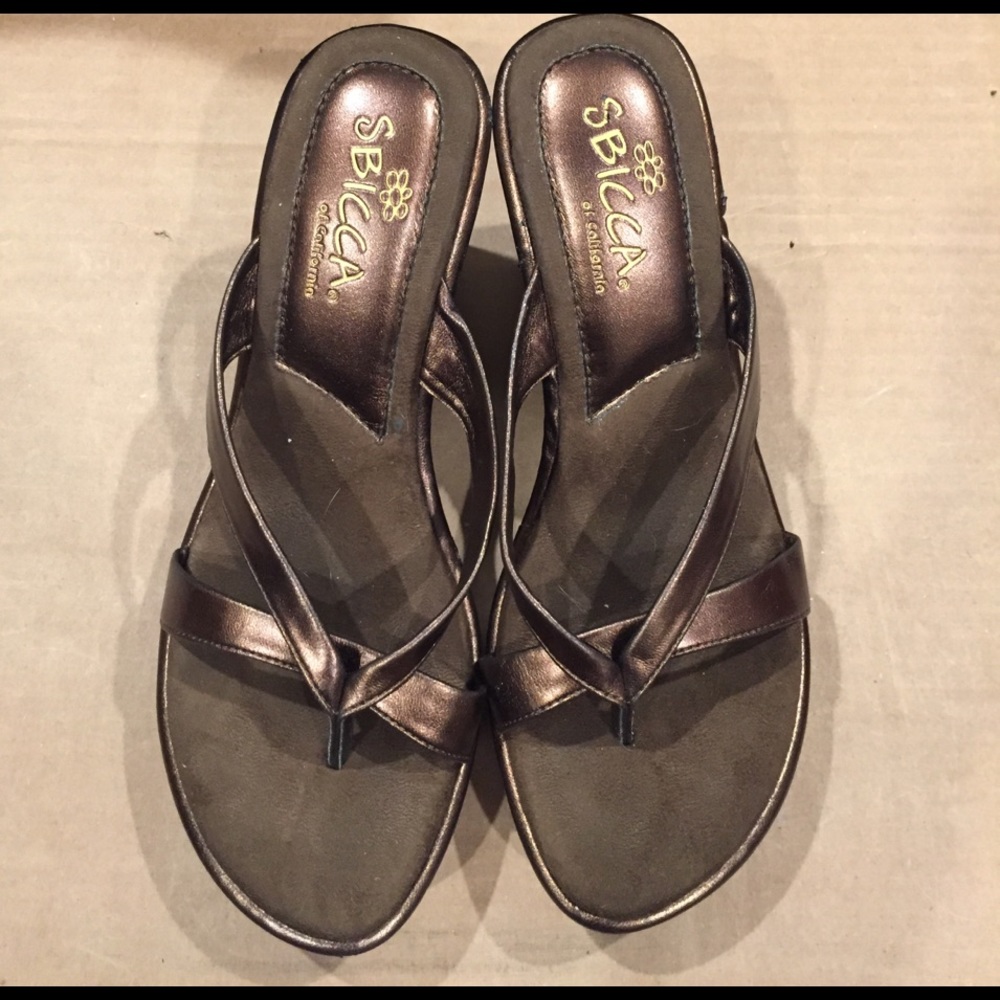 SOLD. Sbicca wedge sandals. Size 10. New.