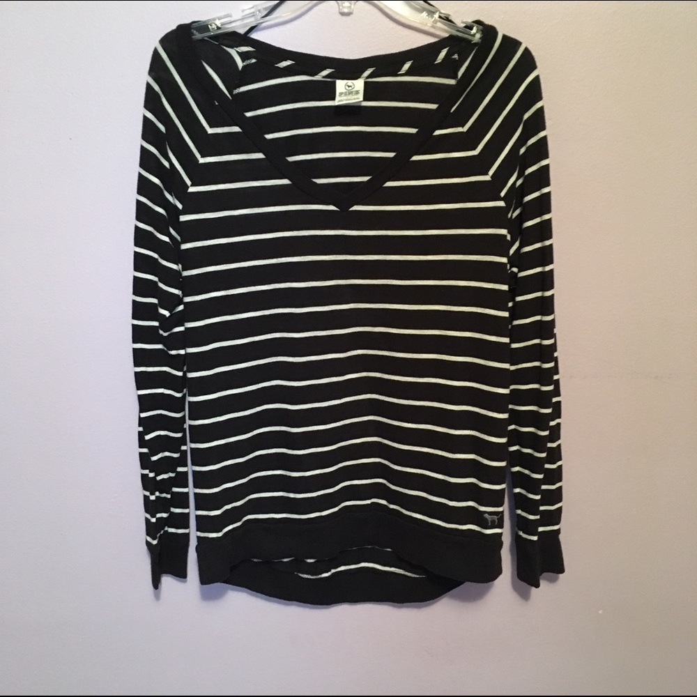 VS PINK Long sleeve striped tee