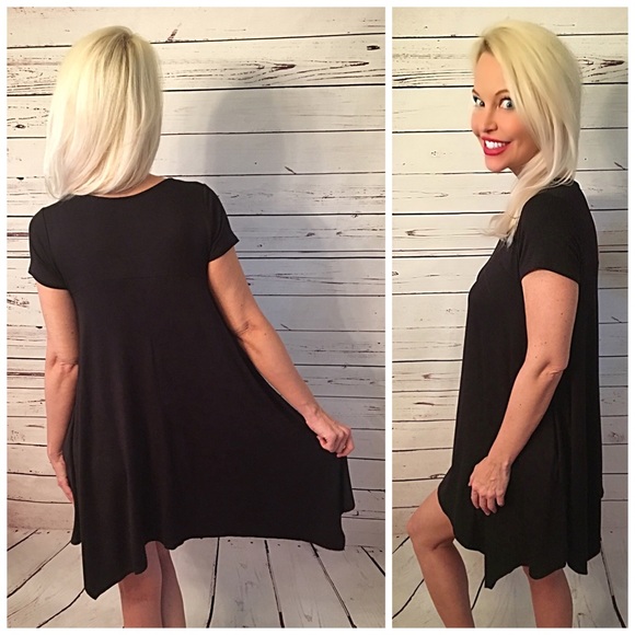 ๐ HP๐ Elegant -Simple Asymmetric Black Dress! - Picture 2 of 2