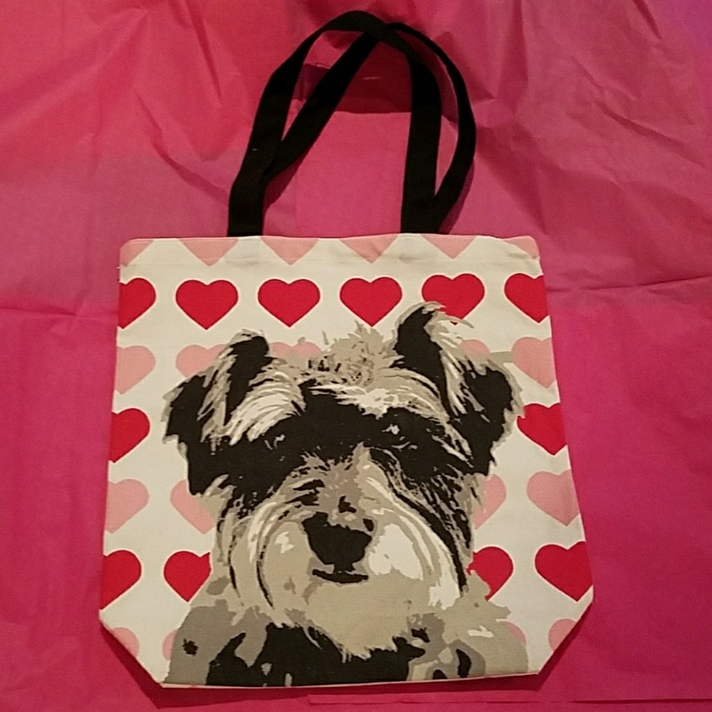 Cute Doggie Red and Pink tote