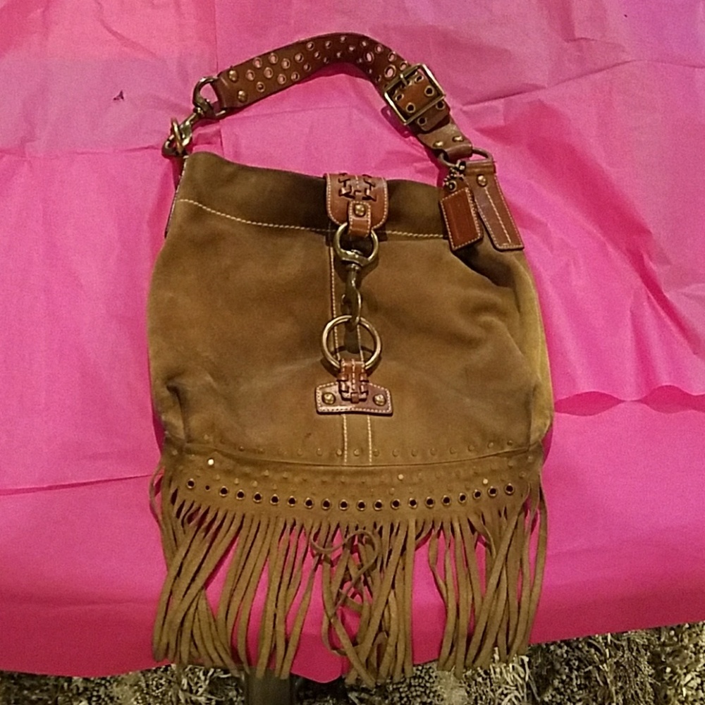 One of a Kind Coach Suede Purse
