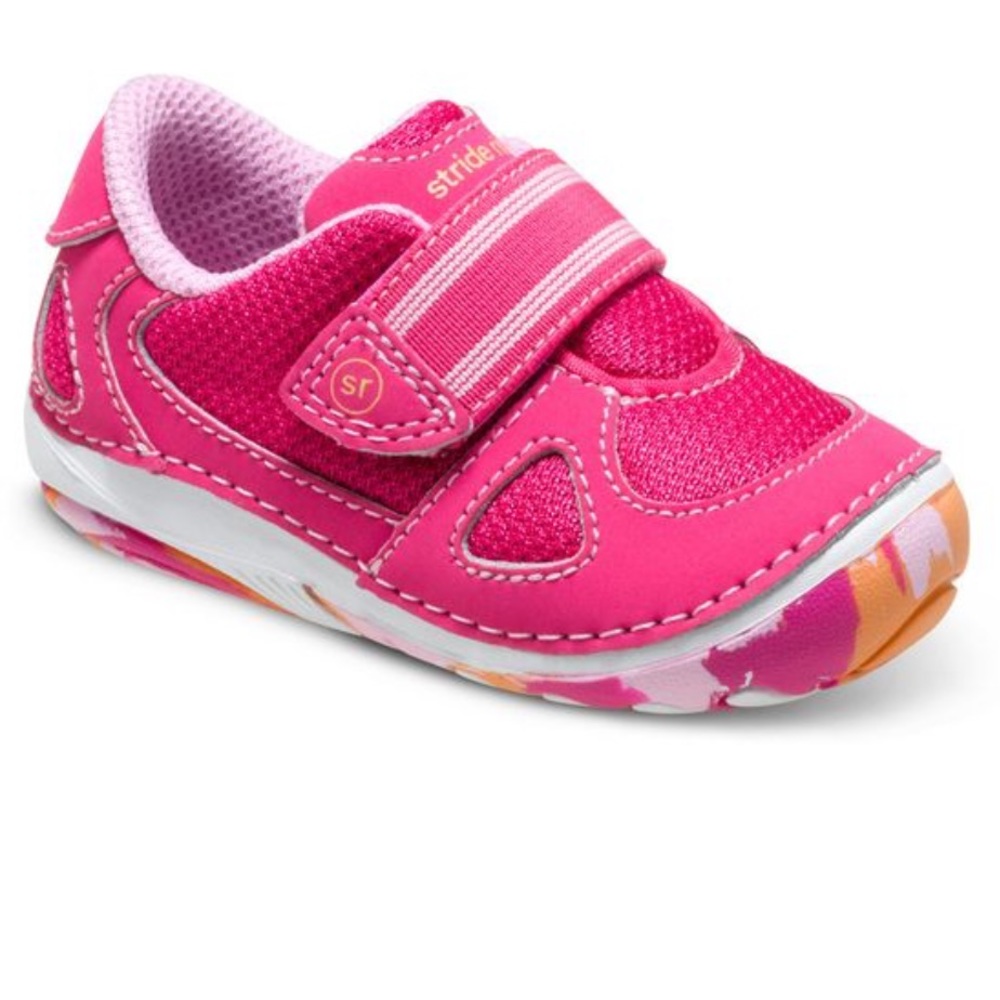 sride rite SRT SM MEDLEY PINK/ORANGE 3 M bb shoes