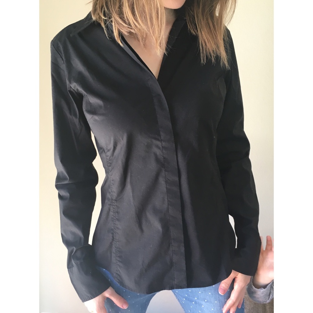 NY&Co. Black Button-Up