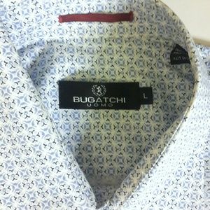 BUGATCHI UOMO Dress Shirt Mens Large