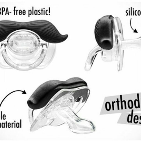 NWT The Gentleman mustache pacifier - Picture 4 of 4