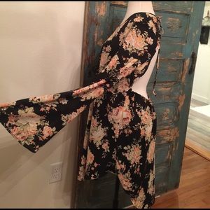 Floral Openback Free People dress Floral Openback Free People dress