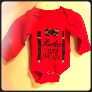 Lot of 4 adorable barely worn newborn onesies!