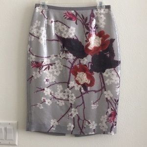 SALE: Elie Tahari floral sequin skirt