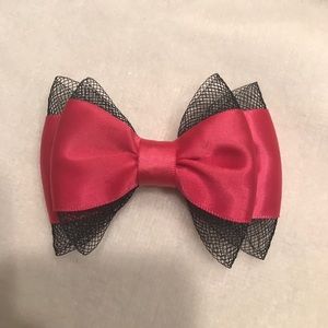 Pink/Black Hair bow