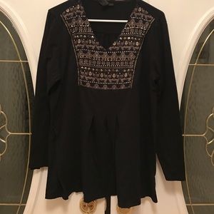 Style & Co XL Black Long Sleeve Shirt