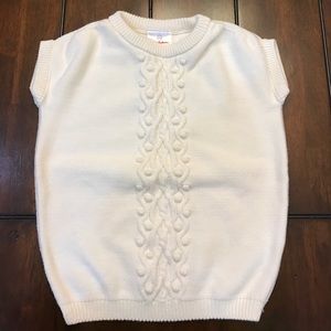 Hanna Andersson cream short sleeve sweater