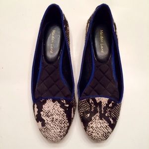 Snake Print Calf Hair Loafers