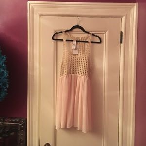 Millau label Crochet top chiffon bottom dress