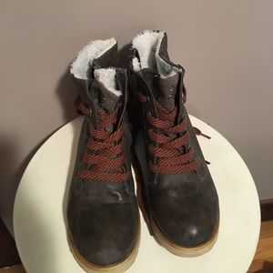 Lace up combat boots