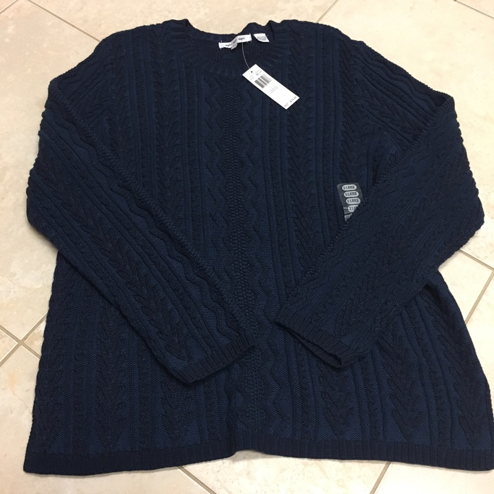 NWT Navy Cable Knit Sweater