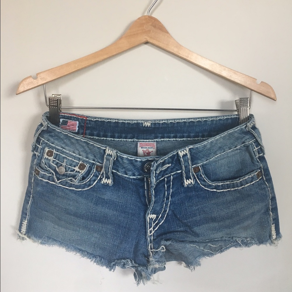 True Religion Denim Cut Off Shorts
