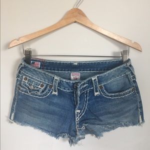 True Religion Denim Cut Off Shorts