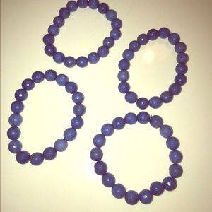 Set of 4 stacked bracelets