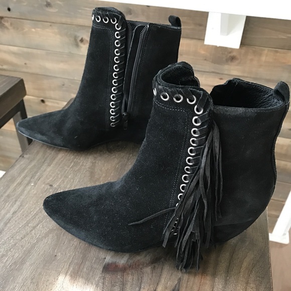 Matisse Fringe Booties Black - Picture 3 of 3