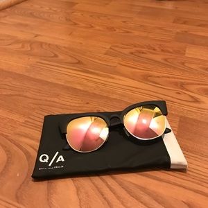 Avalon pink mirror lens cat eye sun glasses