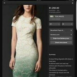 Burberry Ombre teal/cream dress