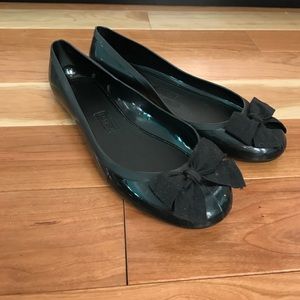 Women's Black JCrew Rainy Day Flats