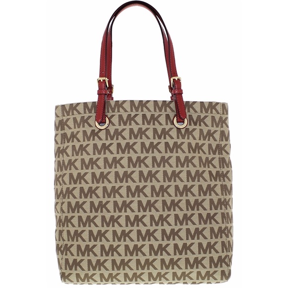 💯%Michael Kors SIGNATUREJACQUARDLARGE Brand new - Picture 1 of 6