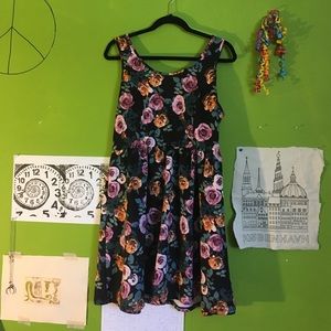 Flower Print Skater Dress