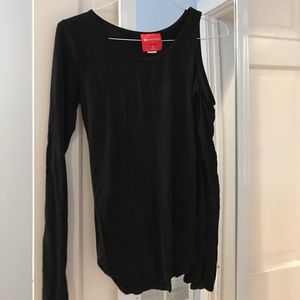 Pure Barre open shoulder long sleeve shirt
