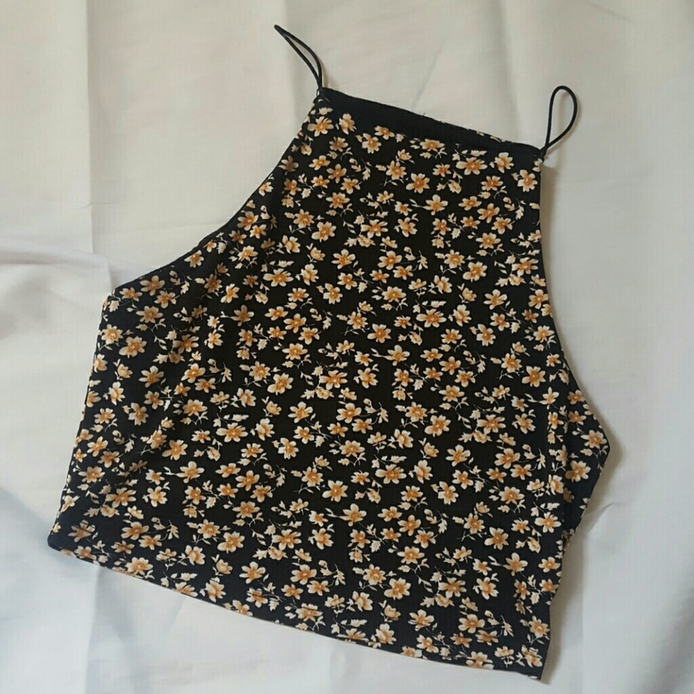 flower print crop top