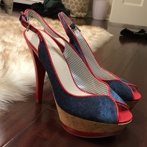 Red White Blue Cute Heels for 4th of July Sailor