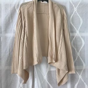 Beige Waterfall Cardigan Size Small