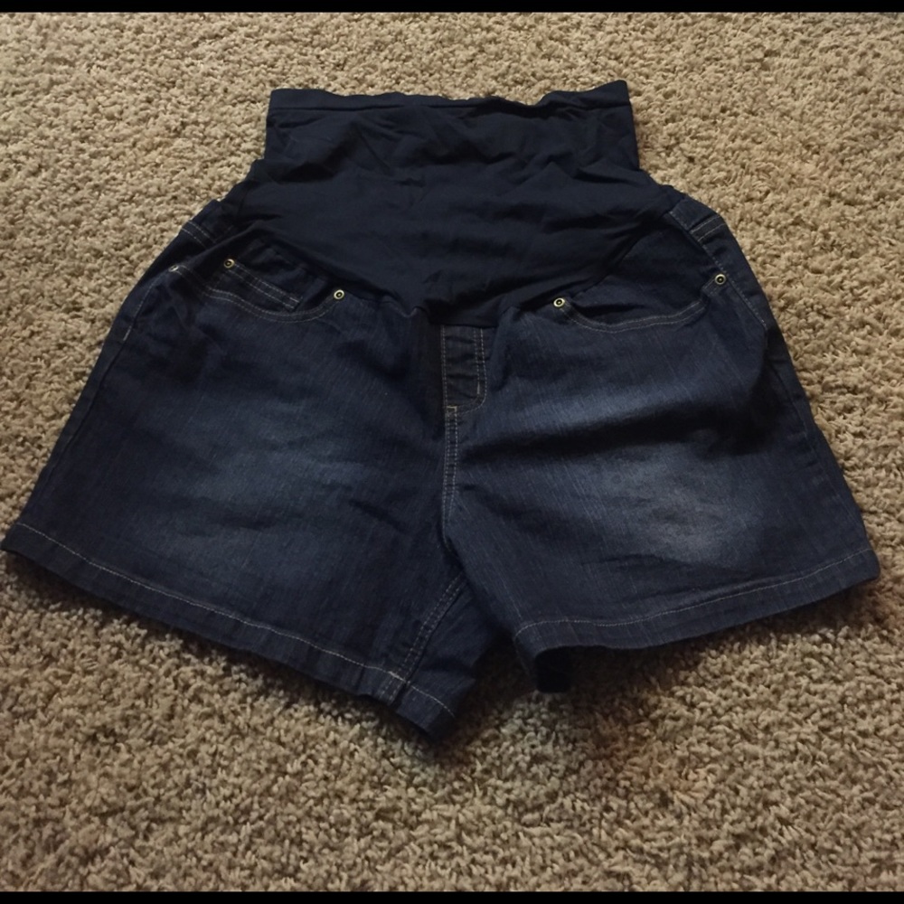 Maternity jean shorts
