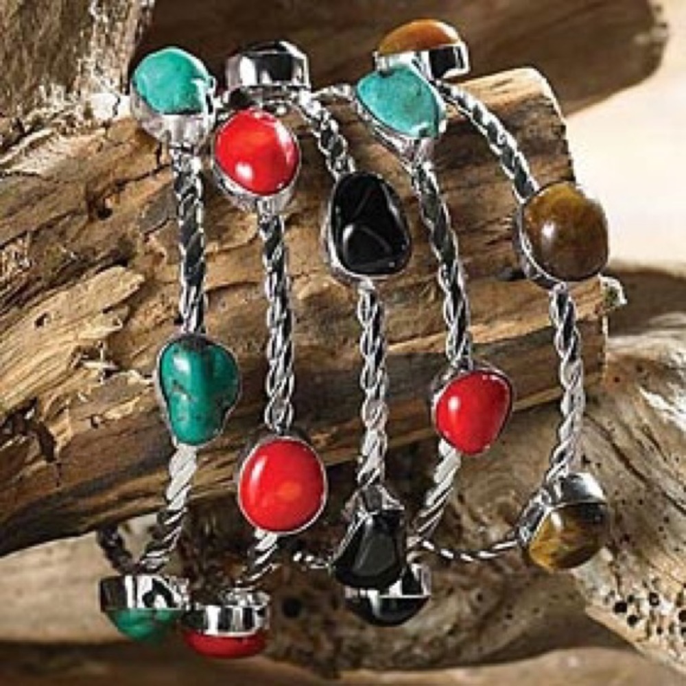 King Ranch Stone Bangle Bracelet- small
