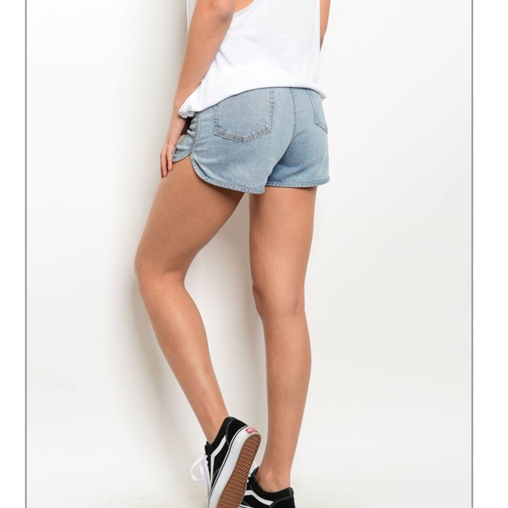 Light Blue Denim Shorts