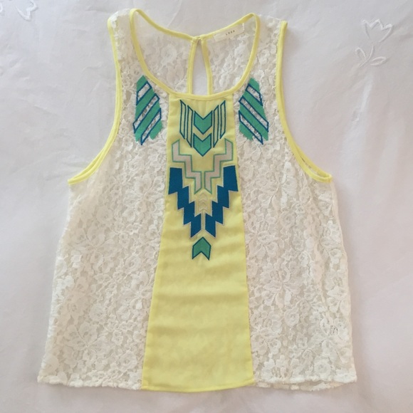Lush Chiffon and Lace Top - Picture 1 of 4