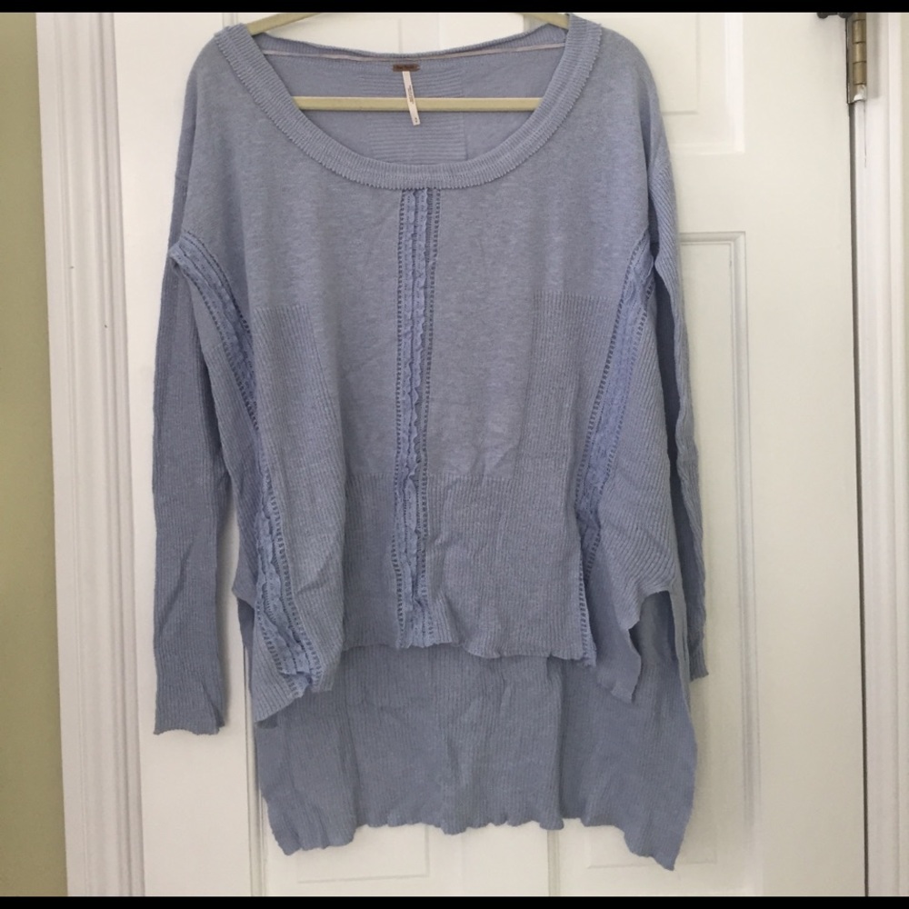 Free People Blue Oversized Sweater