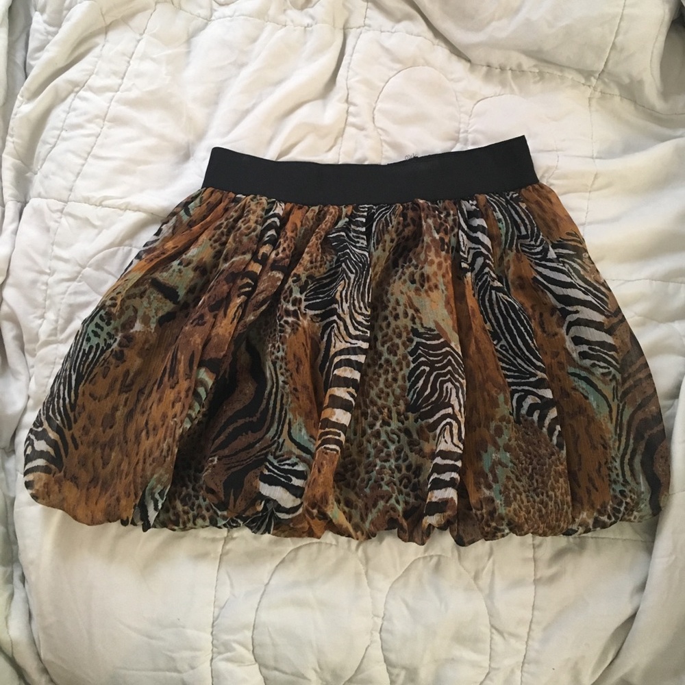 Animal print stylish skirt