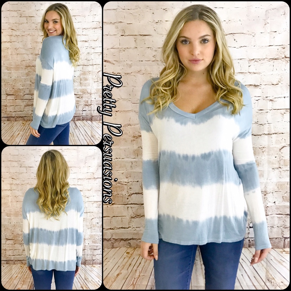 SALE‼️Tie Dyed Long Sleeve Relaxed Jersey Top - Picture 1 of 5