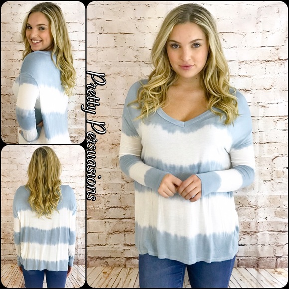 SALE‼️Tie Dyed Long Sleeve Relaxed Jersey Top - Picture 5 of 5