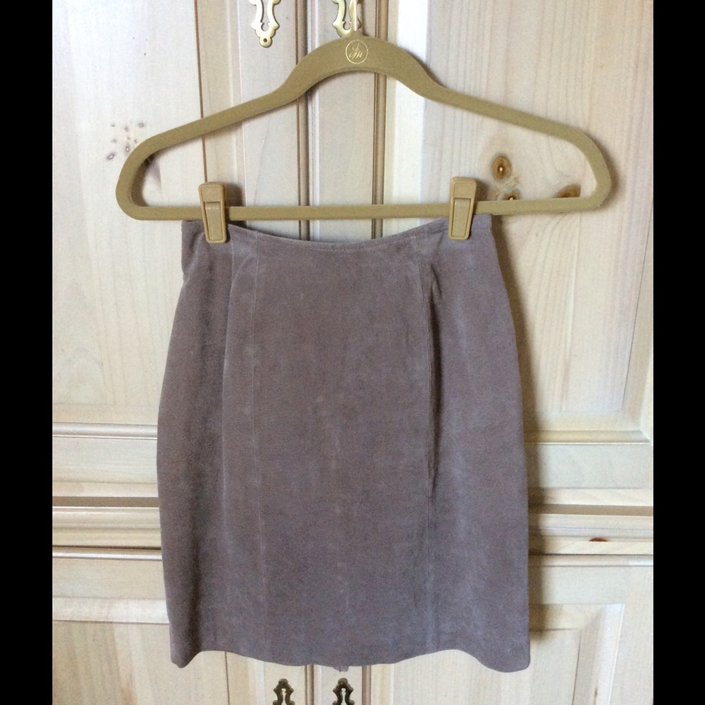 Real Suede High Waisted Skirt