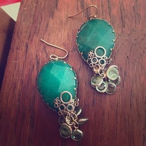 Emerald Green Drop Earrings