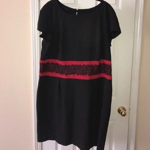 Red & Black Lace Dress