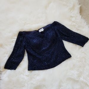 Jovani beaded off the shoulder evening top size 10