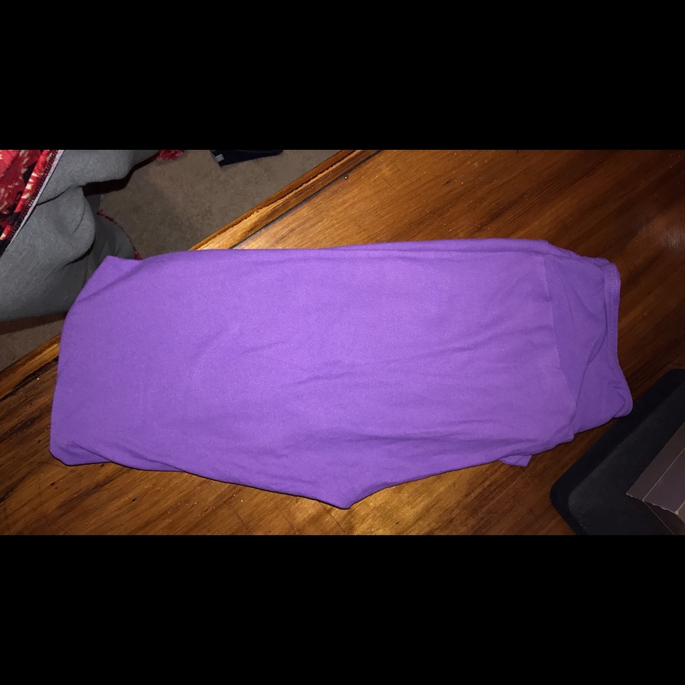 Purple solid lularoe OS leggings