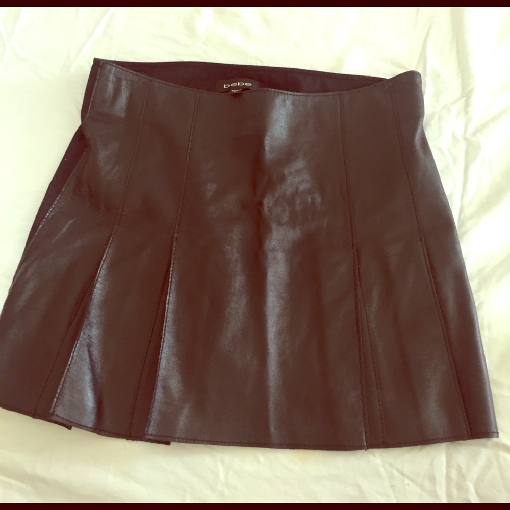 Bebe faux leather skirt