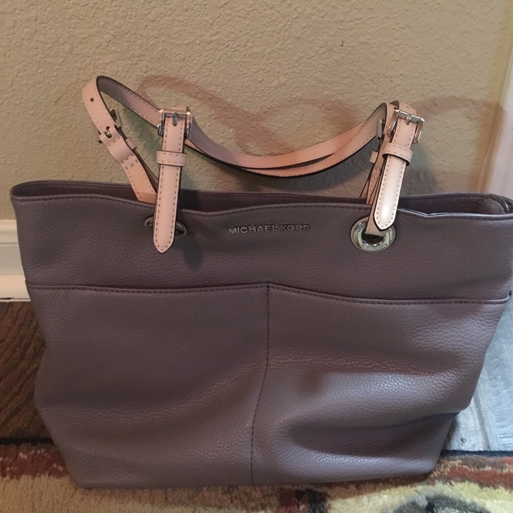 Michael Kors grey pebbles leather tote