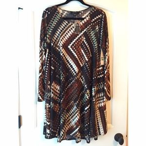 🌿 KAREN KANE Patchwork Print Swing Dress