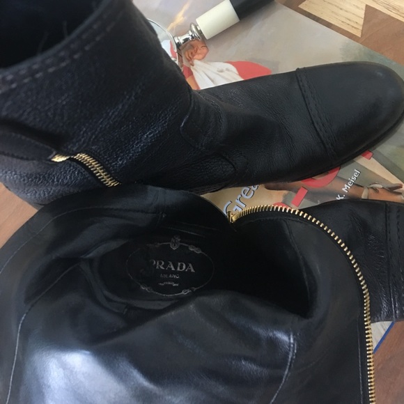 PRADA LEATHER BOOTS